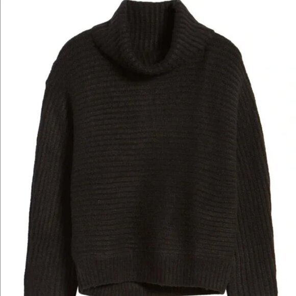 Leith Dolman Turtleneck Sweater In Black Size Large - Picture 3 of 5